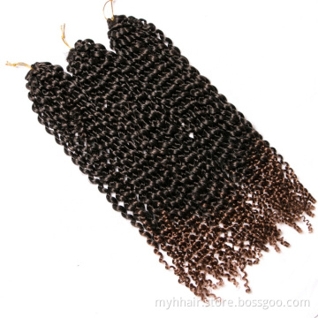 10 Pcs 22 strands/pcs blonde,black,brow 18 inch Curly Braid 70g/pack Crochet Braid Hair Synthetic Ombre Braiding Hair Extentions